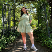 Gingham Dress - Matcha