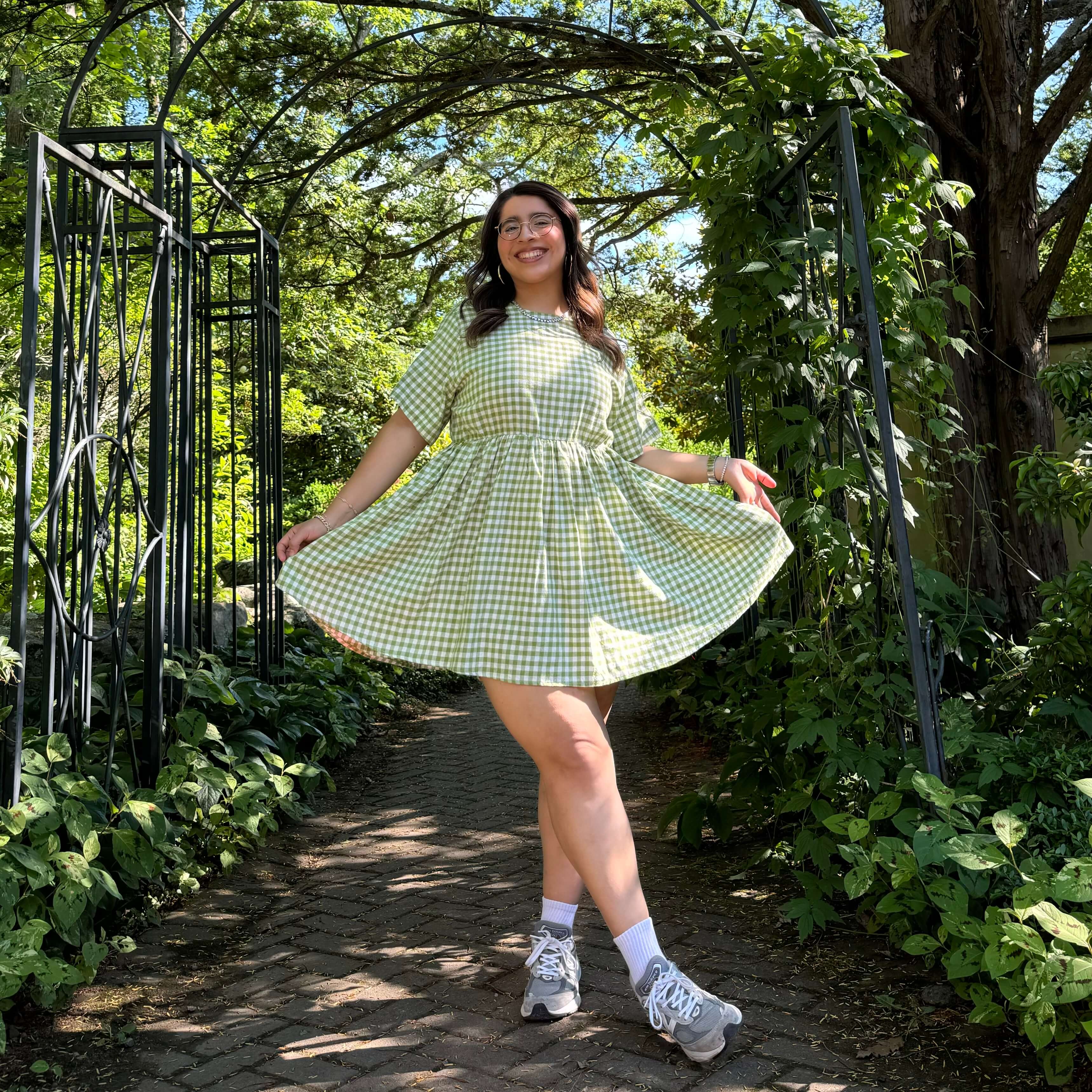 Gingham Dress - Matcha