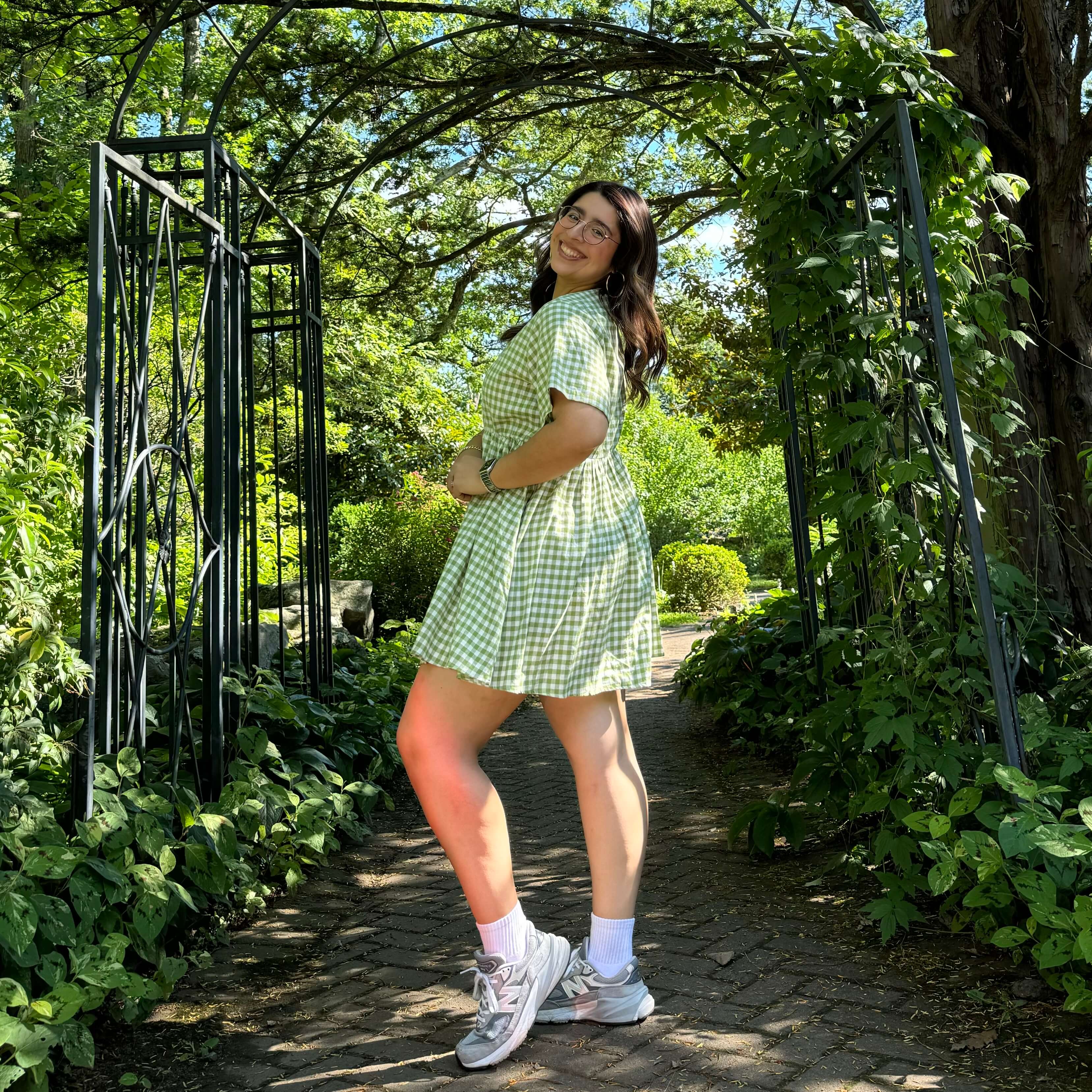 Gingham Dress - Matcha
