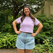Cropped Tee - Lavender