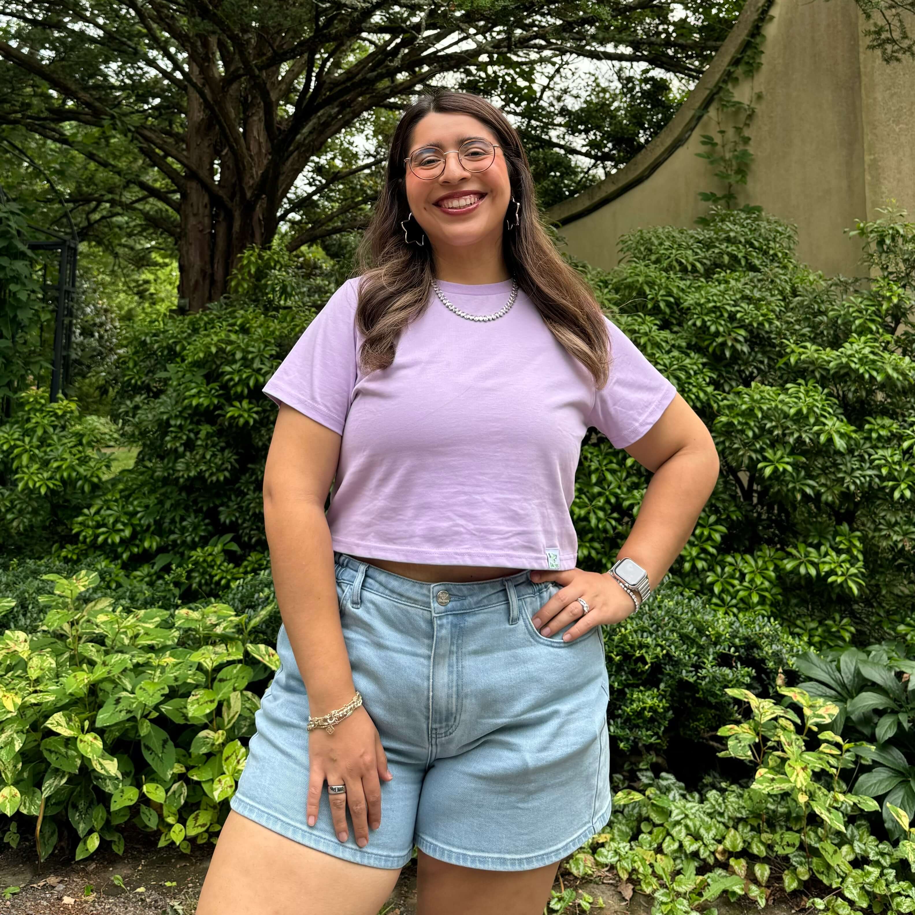 Cropped Tee - Lavender