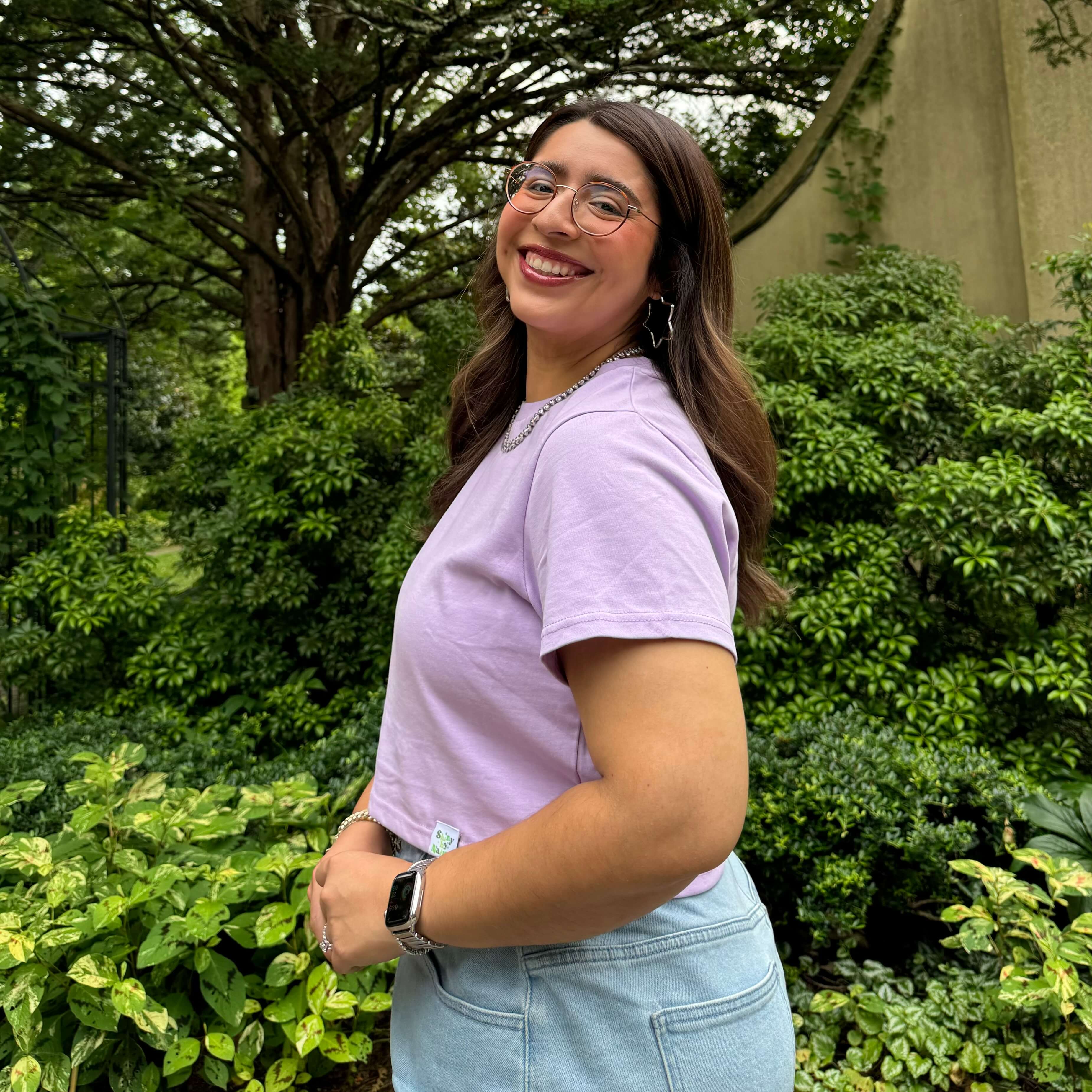 Cropped Tee - Lavender