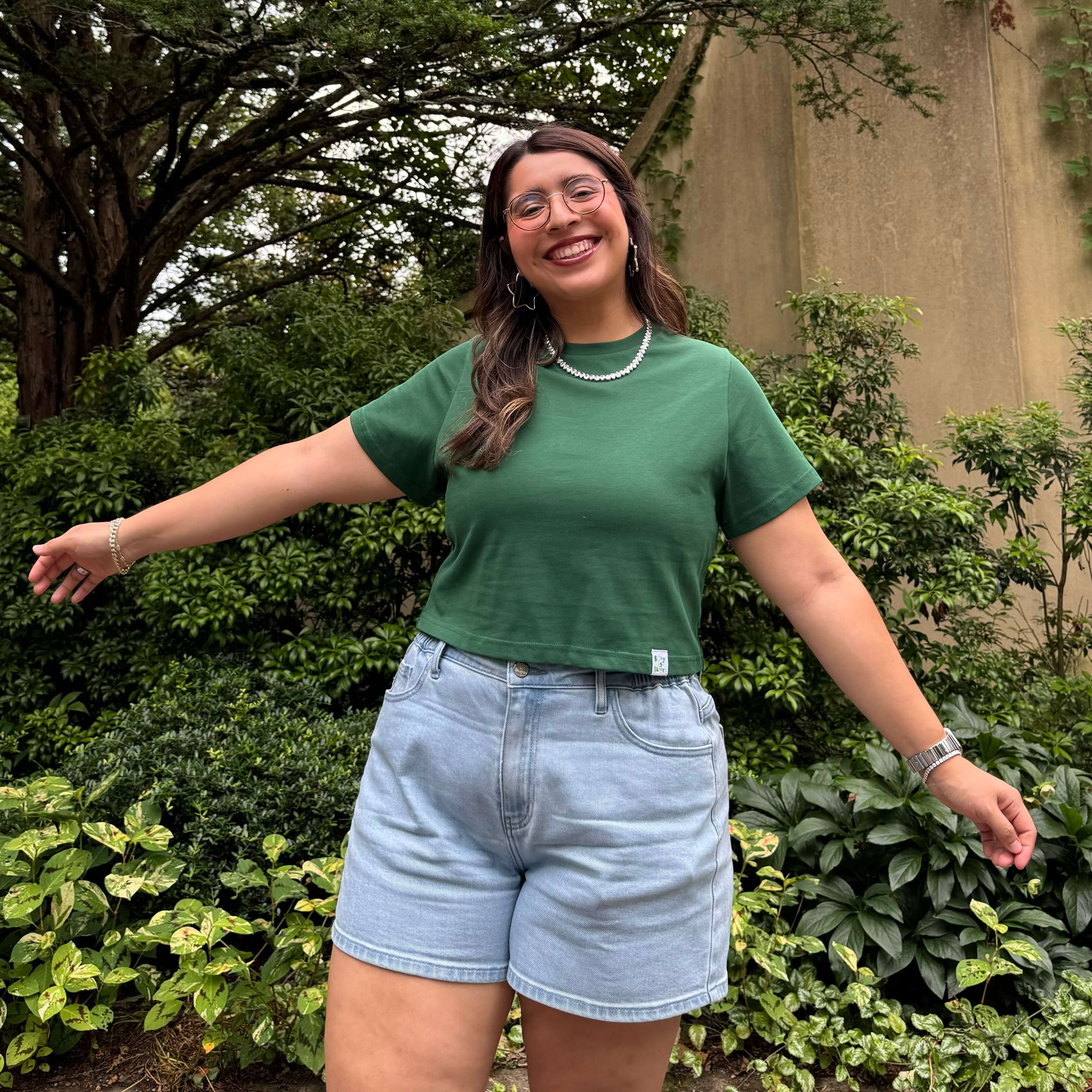 Cropped Tee - Pine
