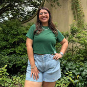 Cropped Tee - Pine