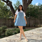 Denim Overall Dress - Light Wash