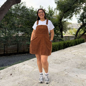 Corduroy Overall Dress - Acorn