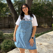 Denim Overall Dress - Light Wash