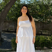Smocked Strap Peplum Top - Tofu *Clearance Sale*