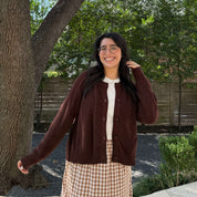 The Classic Cardigan - Chocolate *Clearance Sale*