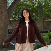The Classic Cardigan - Chocolate *Clearance Sale*