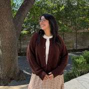 The Classic Cardigan - Chocolate *Clearance Sale*