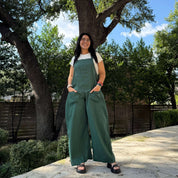 Linen Overalls - Pine *Clearance Sale*