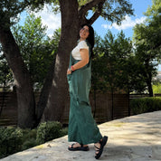 Linen Overalls - Pine *Clearance Sale*