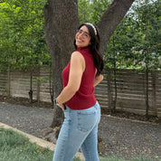Soho Knit Top - Cherry *Clearance Sale*