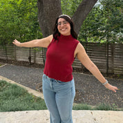 Soho Knit Top - Cherry *Clearance Sale*