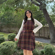 Scholar Dress - Burgundy Plaid