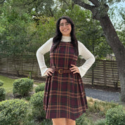 Scholar Dress - Burgundy Plaid