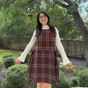 Scholar Dress - Burgundy Plaid