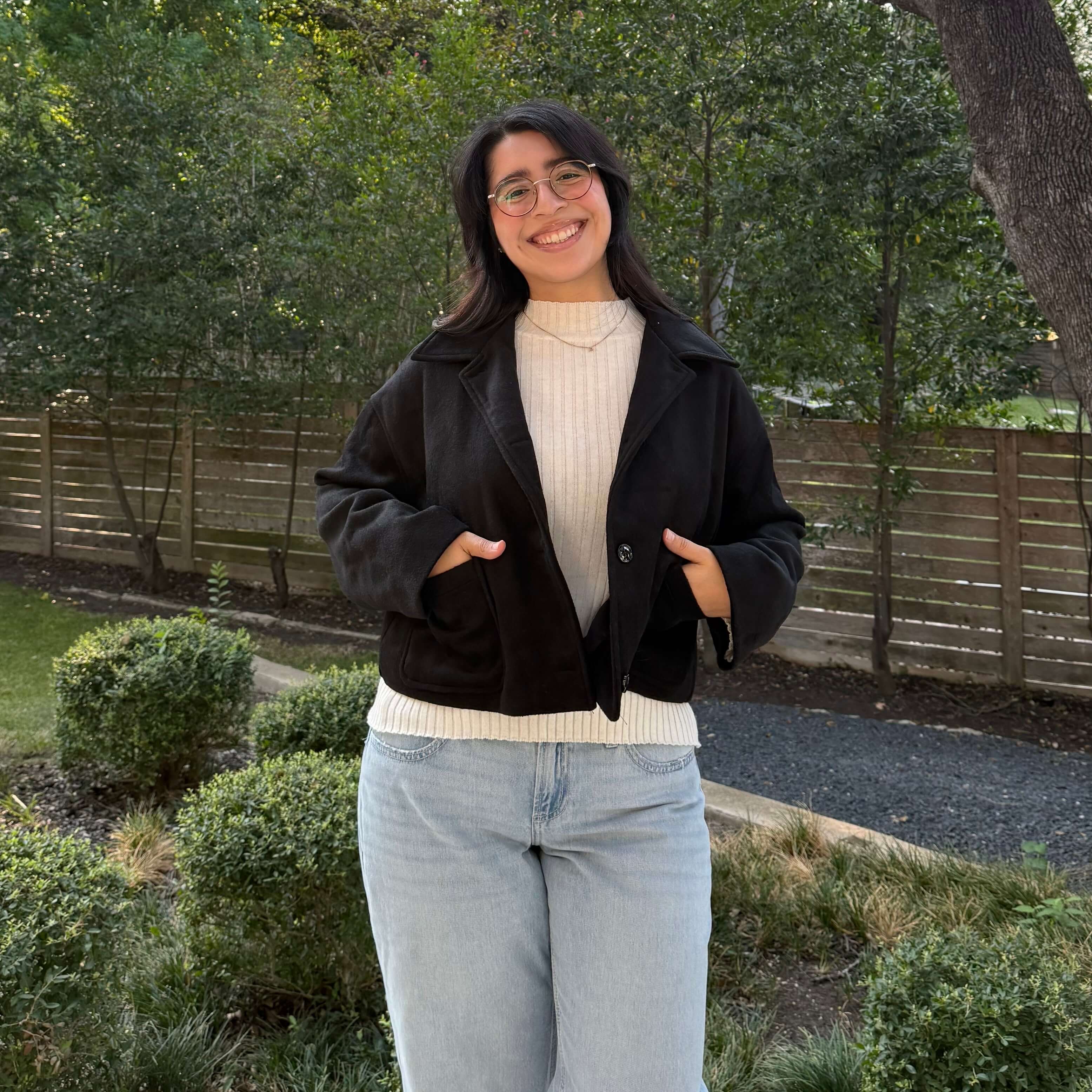 Classic Cropped Jacket - Black