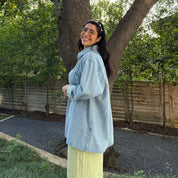 Denim Long-Sleeve Button-Up - Light Wash