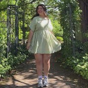 Gingham Dress - Matcha
