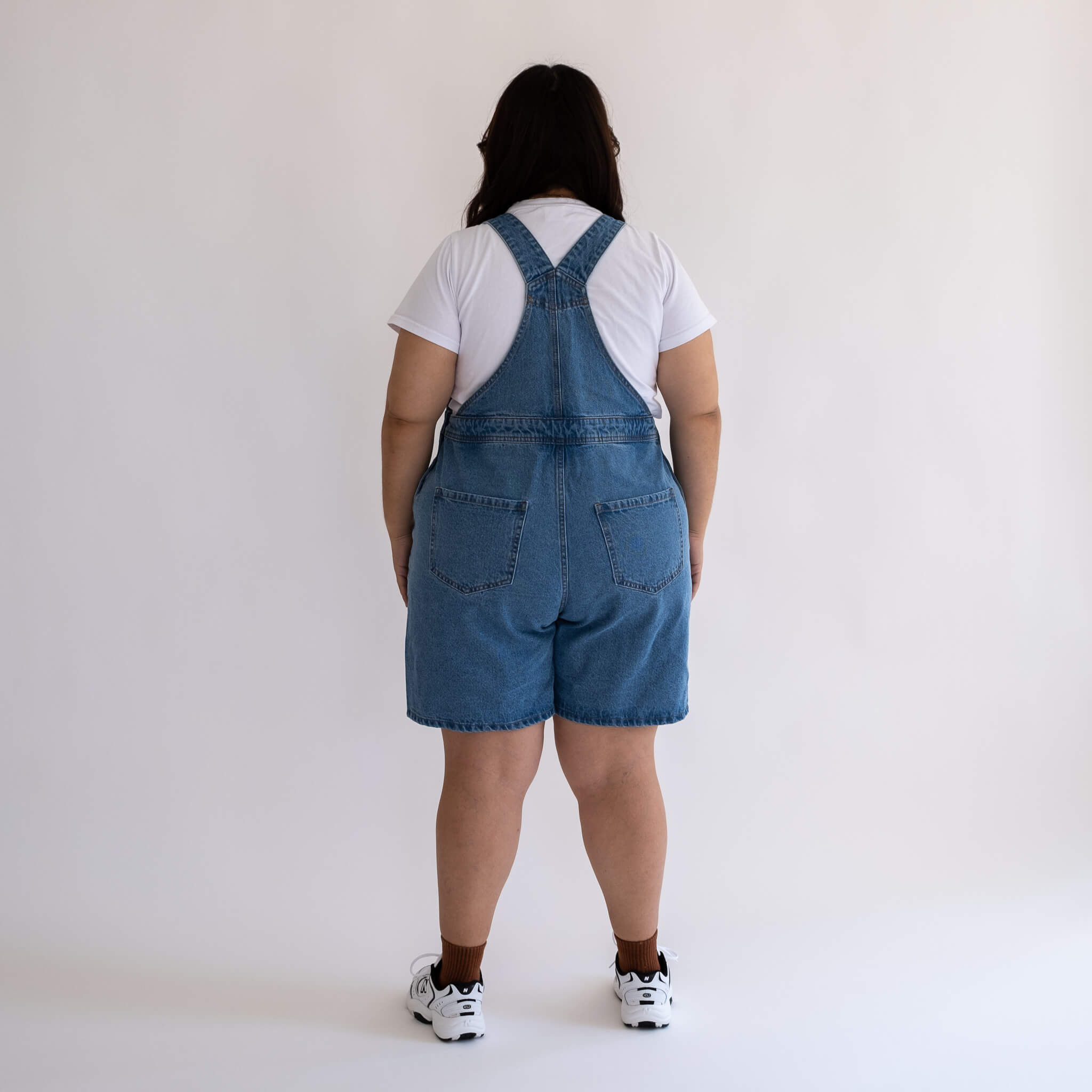 Denim Overall Shorts - Light Wash