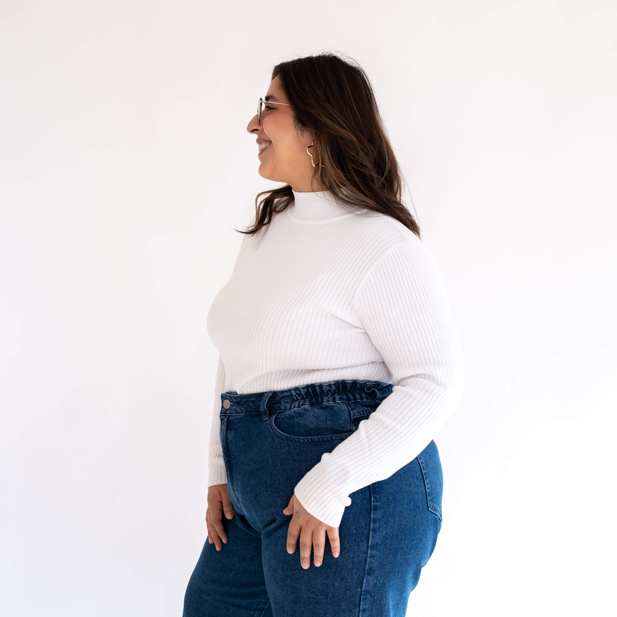 Turtleneck Sweater - White